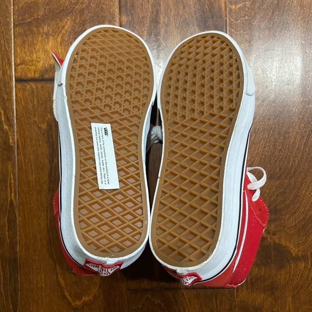 Vans Sk8 Hi Racing Red White Sneakers Shoes New Mens 6 Womens 7.5 - Picture 7 of 7